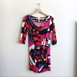DVF Dress Diane Von Furstenberg TieWaist Cowlneck